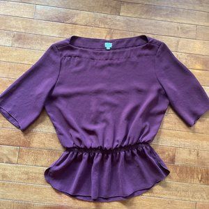 Aritzia Wilfred XS Burgundy Blouse